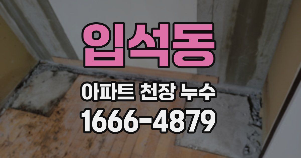 입석동 아파트 천장 누수