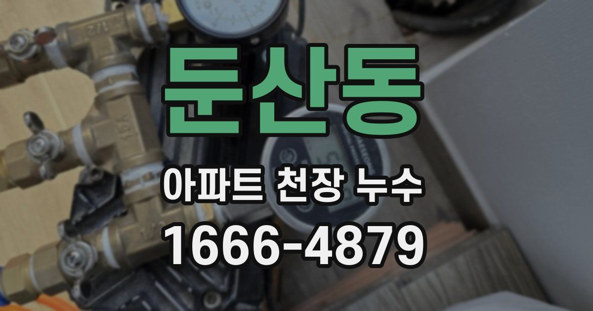둔산동 아파트 천장 누수