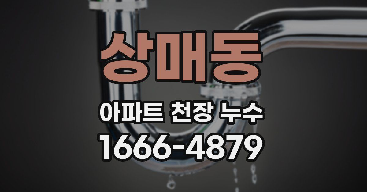 상매동 아파트 천장 누수