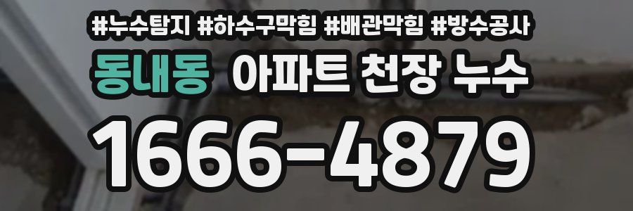 동내동 아파트 천장 누수