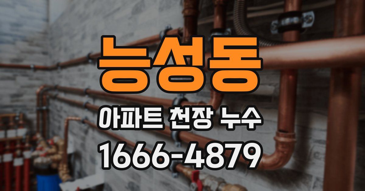 능성동 아파트 천장 누수