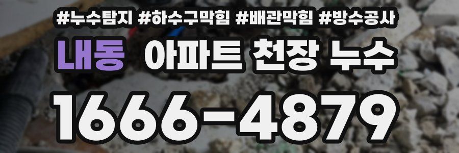 내동 아파트 천장 누수