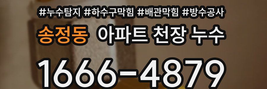 송정동 아파트 천장 누수