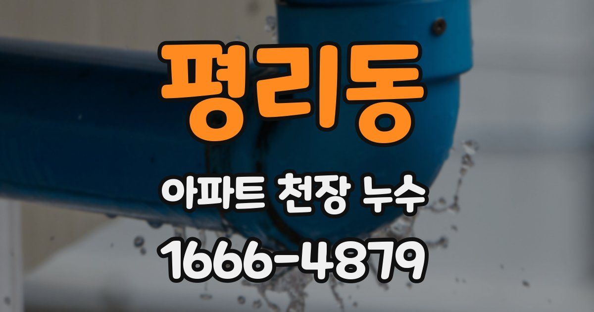 평리동 아파트 천장 누수