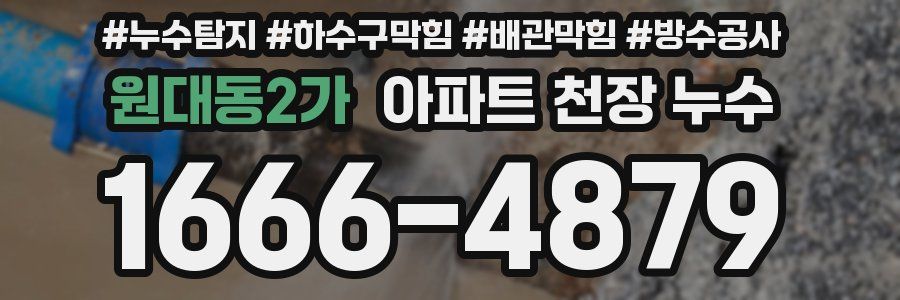 원대동2가 아파트 천장 누수