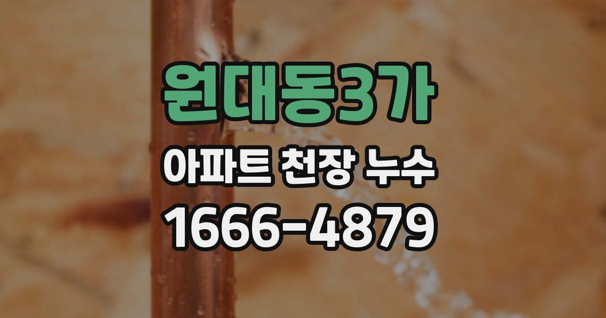 원대동3가 아파트 천장 누수