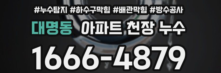 대명동 아파트 천장 누수
