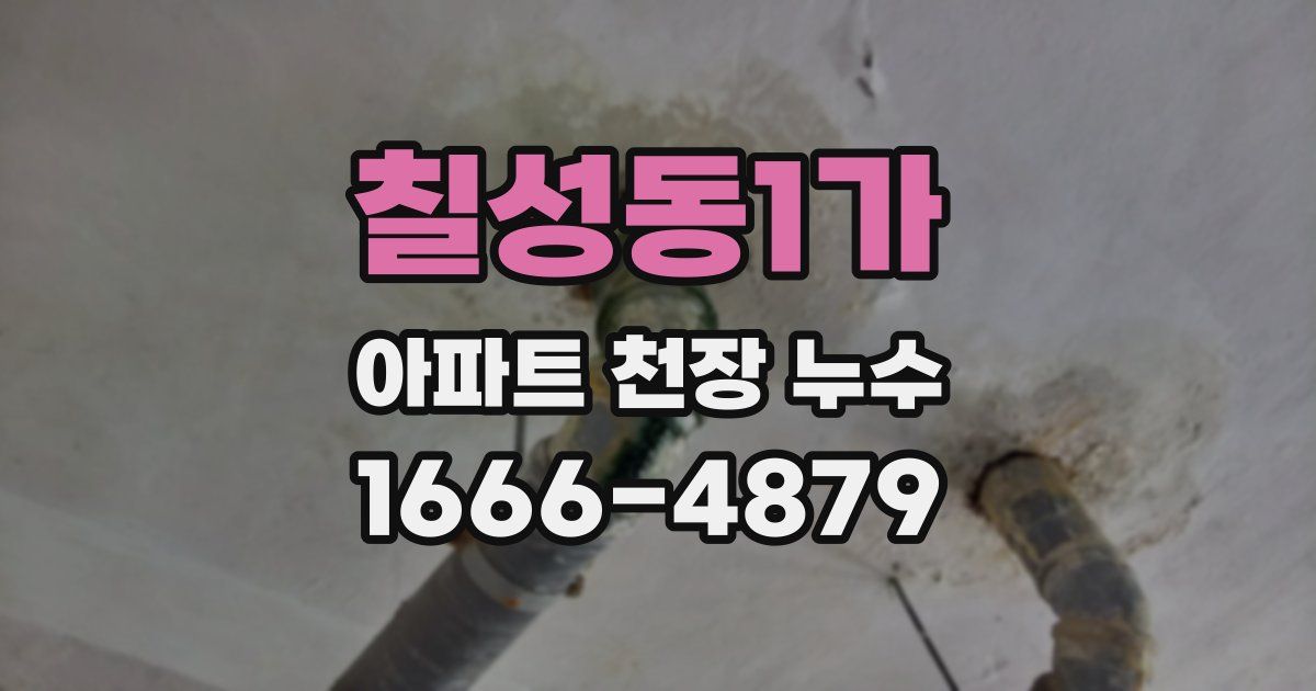 칠성동1가 아파트 천장 누수