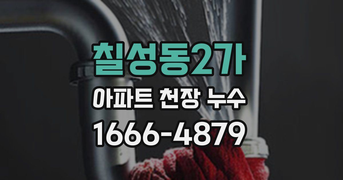 칠성동2가 아파트 천장 누수