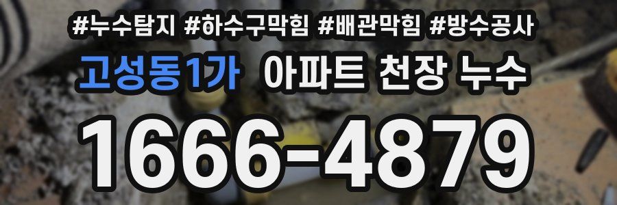 고성동1가 아파트 천장 누수