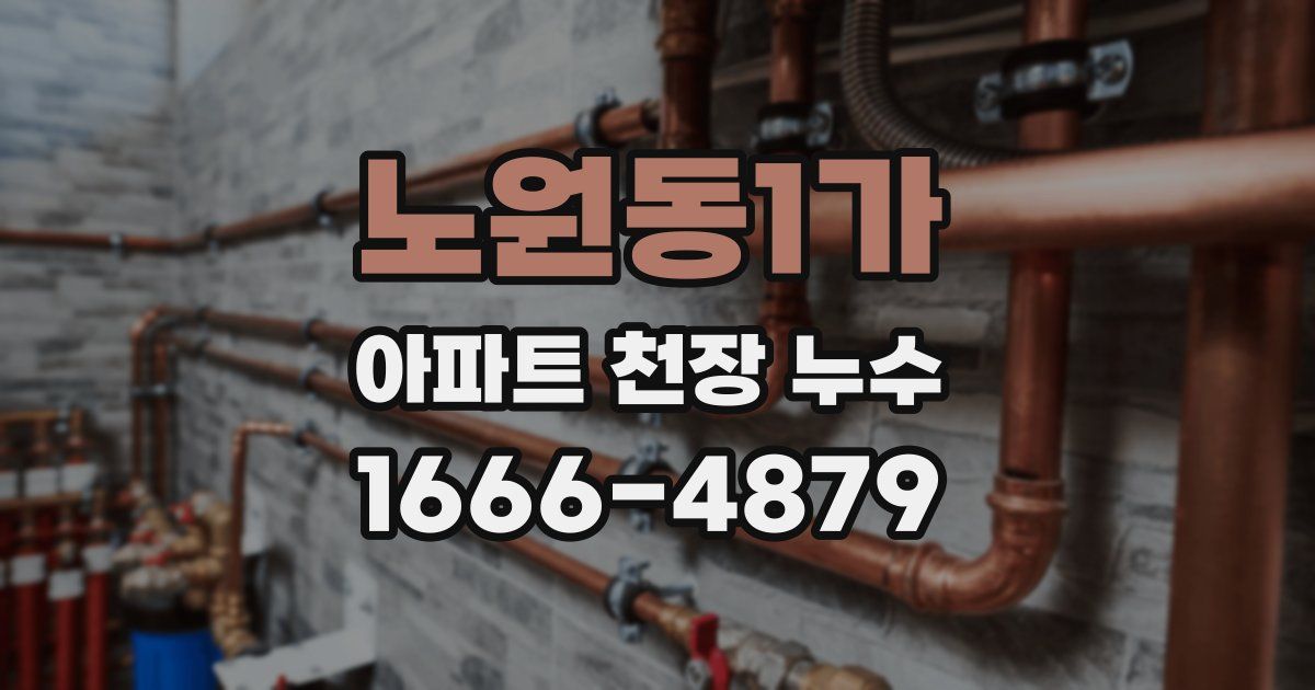 노원동1가 아파트 천장 누수