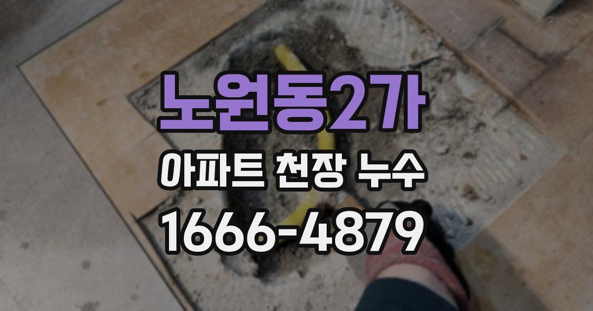 노원동2가 아파트 천장 누수
