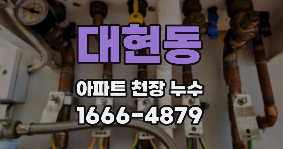 대현동 아파트 천장 누수