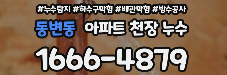 동변동 아파트 천장 누수