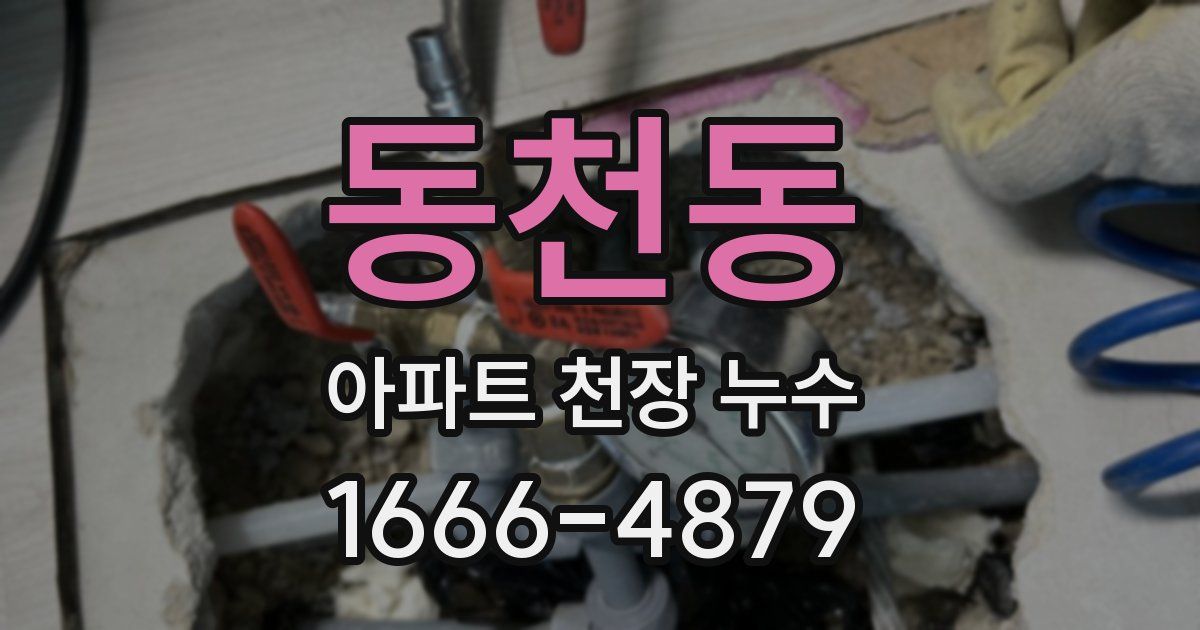 동천동 아파트 천장 누수