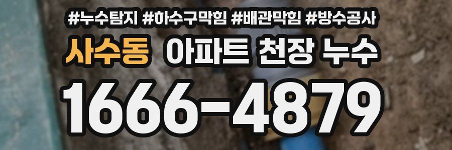 사수동 아파트 천장 누수