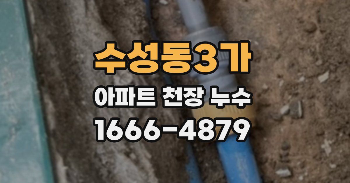 수성동3가 아파트 천장 누수