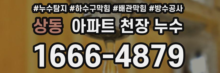 상동 아파트 천장 누수