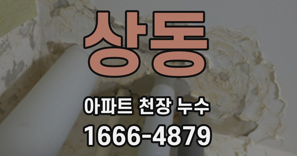 상동 아파트 천장 누수