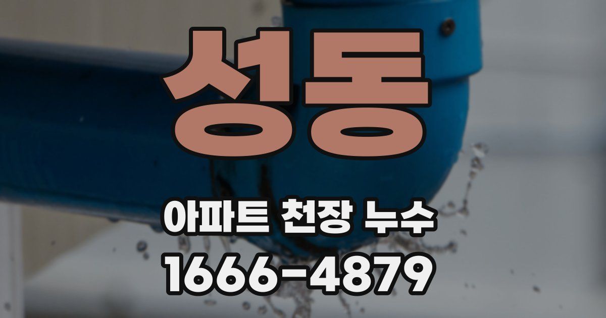 성동 아파트 천장 누수