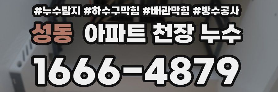 성동 아파트 천장 누수