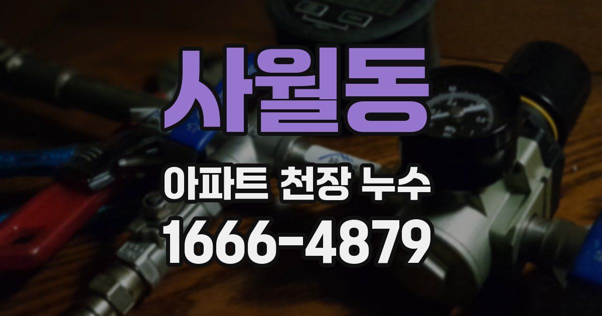 사월동 아파트 천장 누수