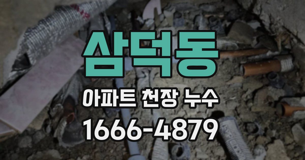 삼덕동 아파트 천장 누수