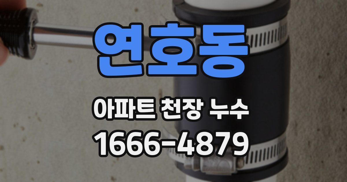연호동 아파트 천장 누수