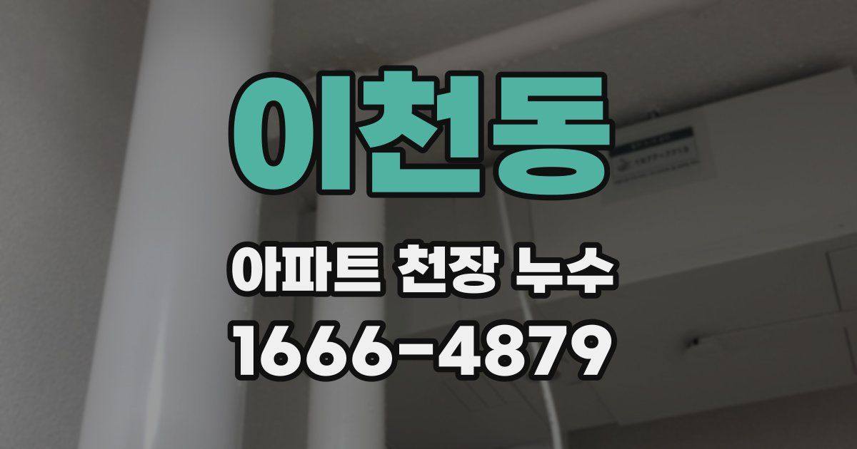 이천동 아파트 천장 누수