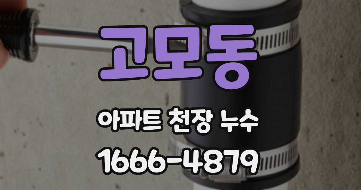 고모동 아파트 천장 누수