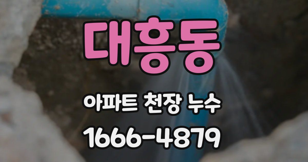 대흥동 아파트 천장 누수
