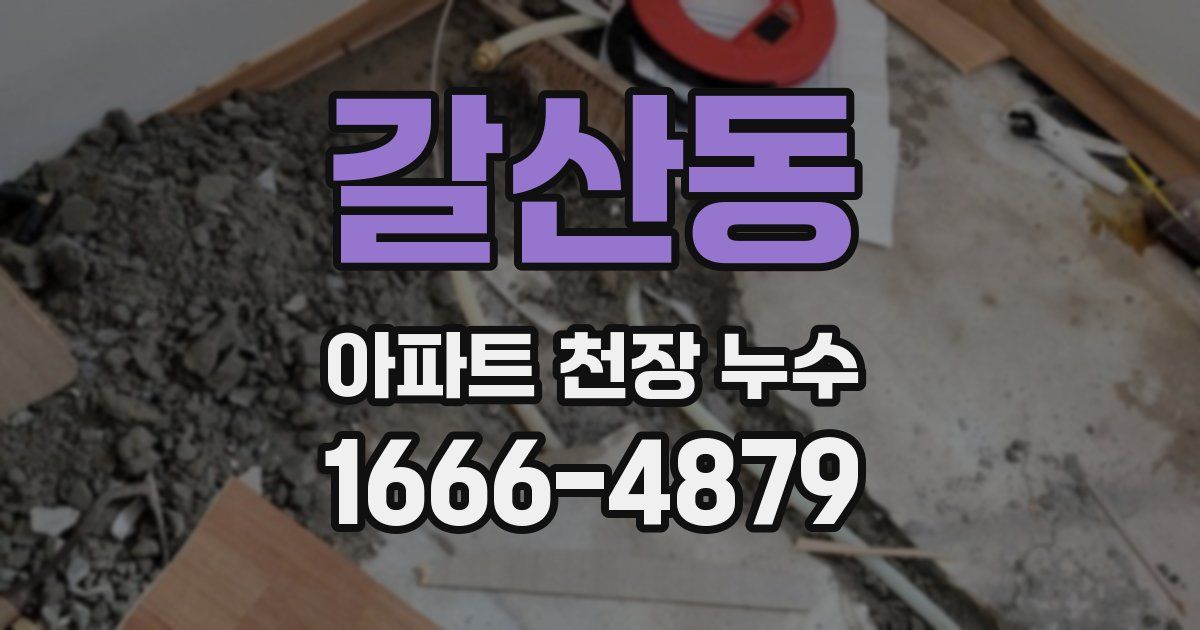 갈산동 아파트 천장 누수