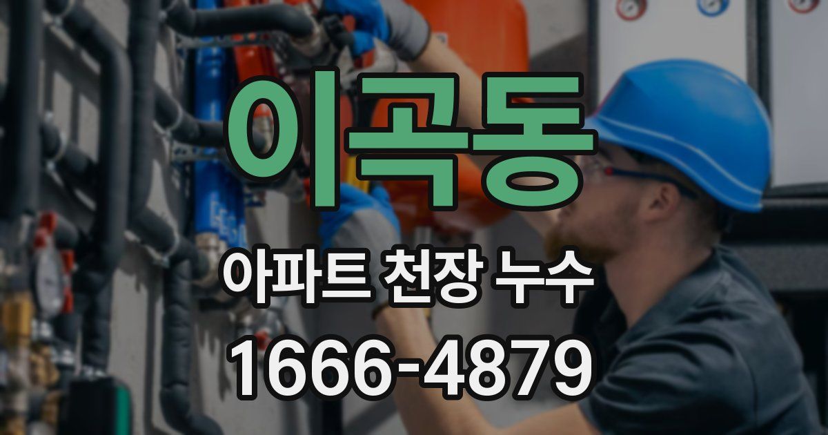 이곡동 아파트 천장 누수