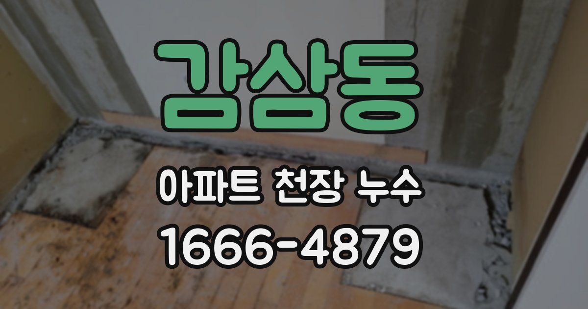 감삼동 아파트 천장 누수