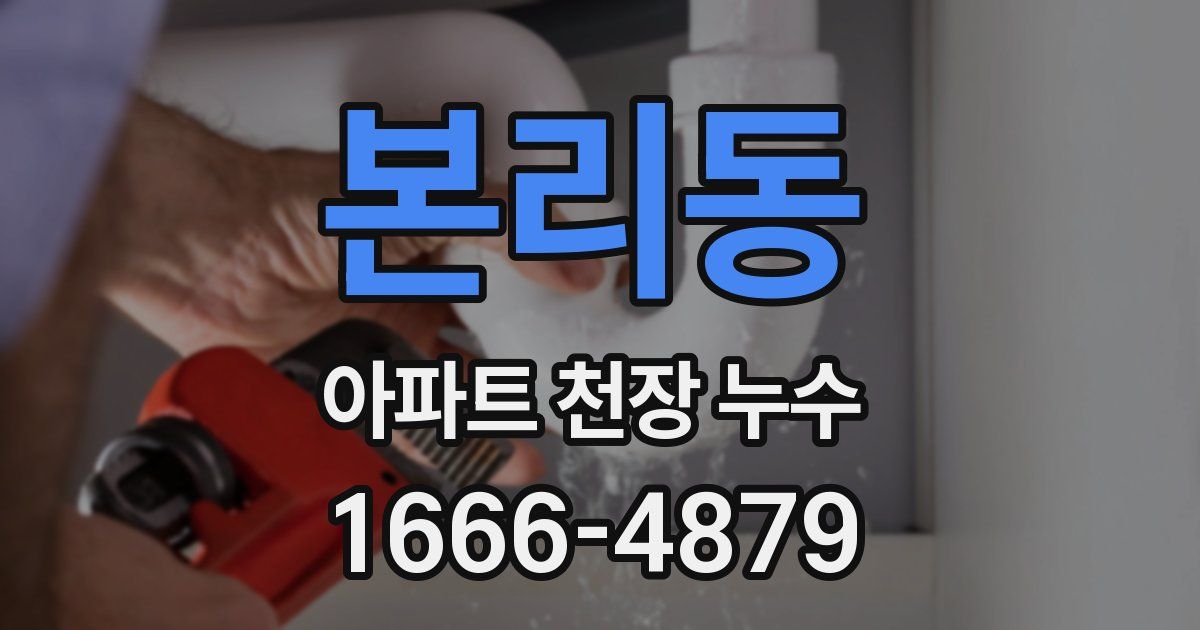 본리동 아파트 천장 누수