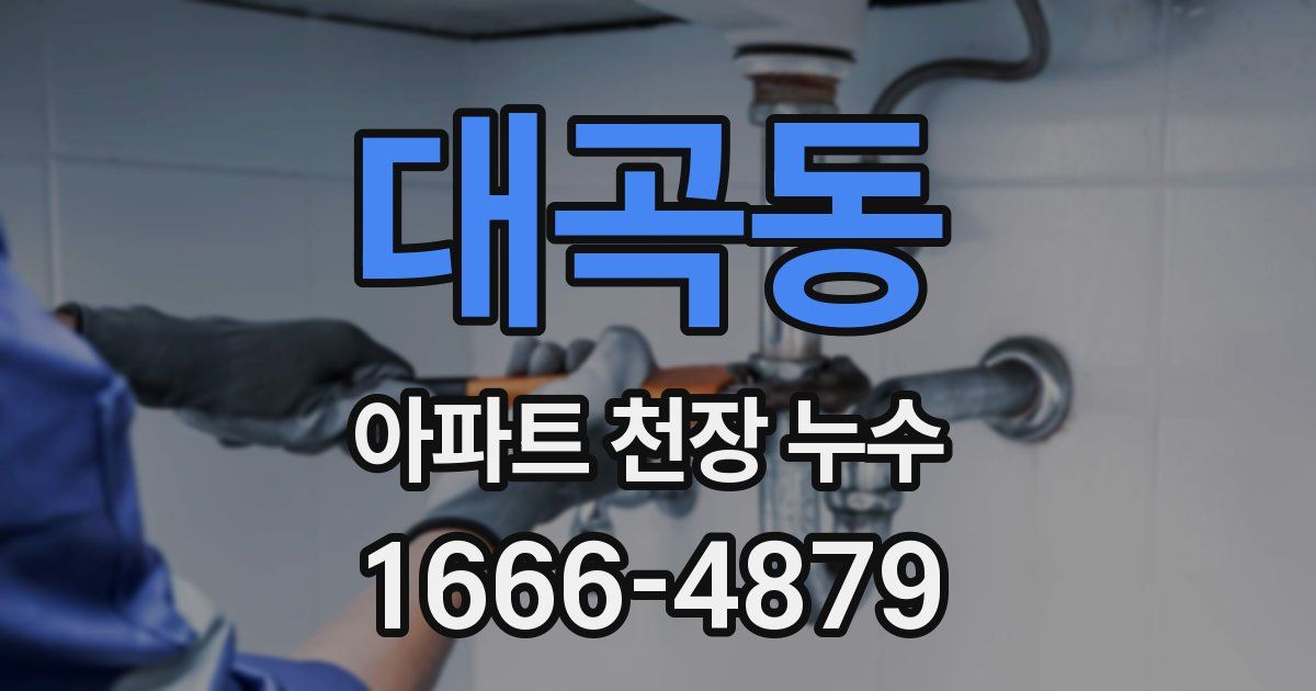 대곡동 아파트 천장 누수