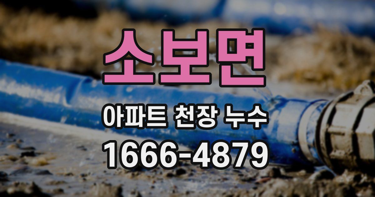 소보면 아파트 천장 누수