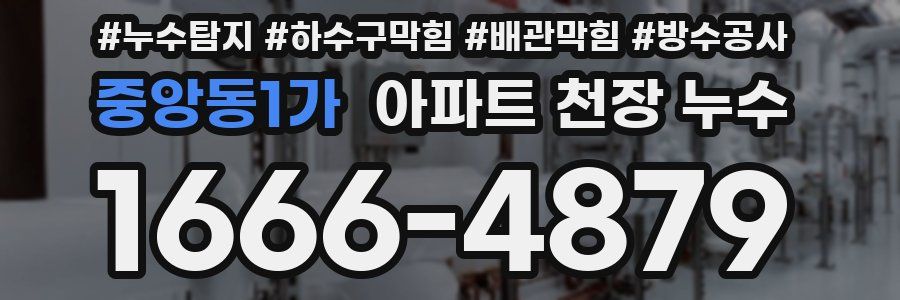 중앙동1가 아파트 천장 누수