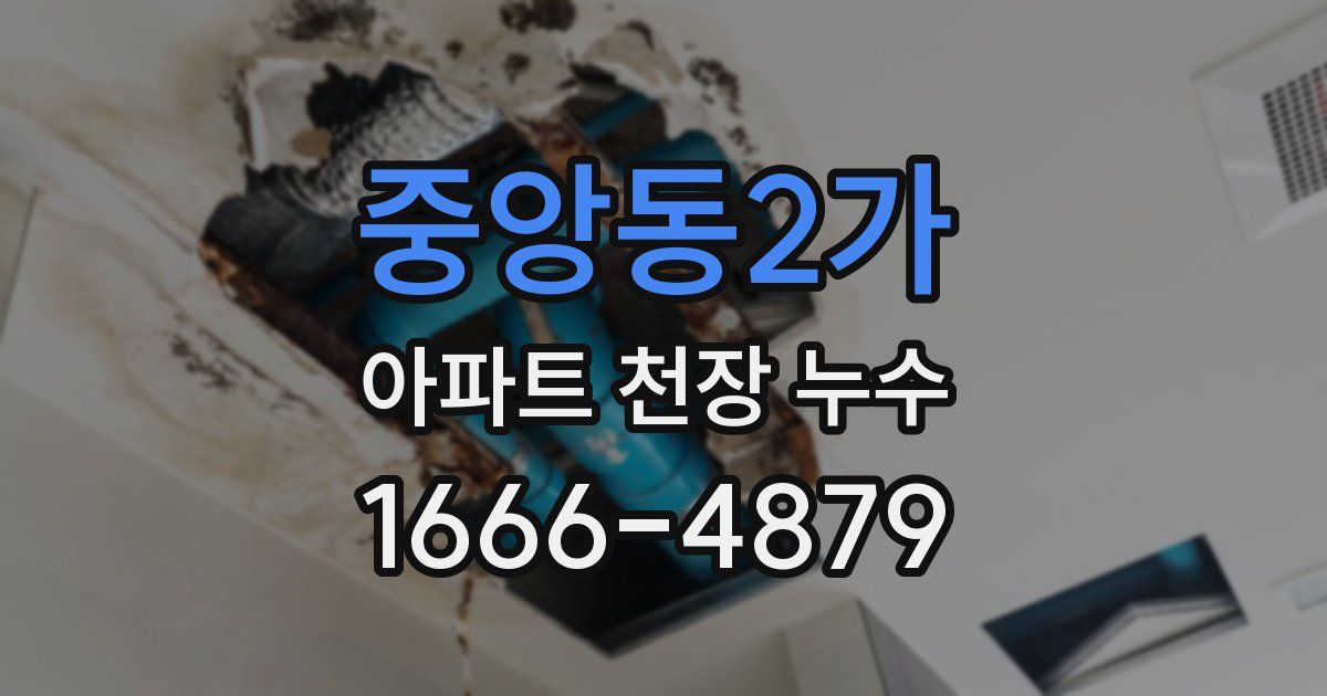 중앙동2가 아파트 천장 누수