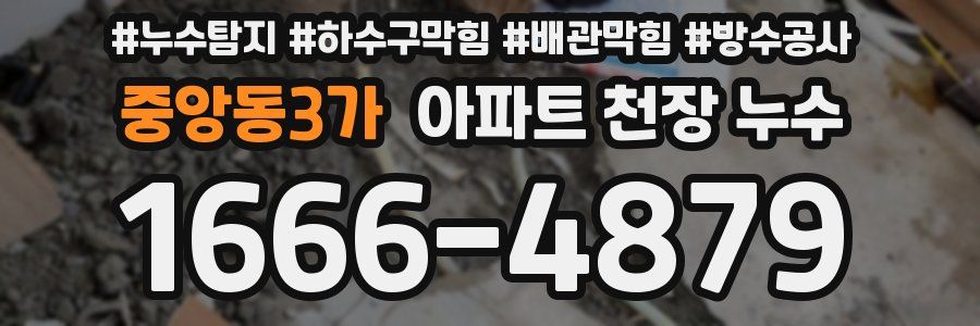 중앙동3가 아파트 천장 누수