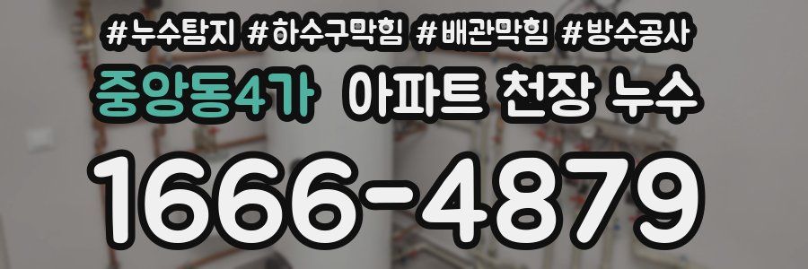 중앙동4가 아파트 천장 누수