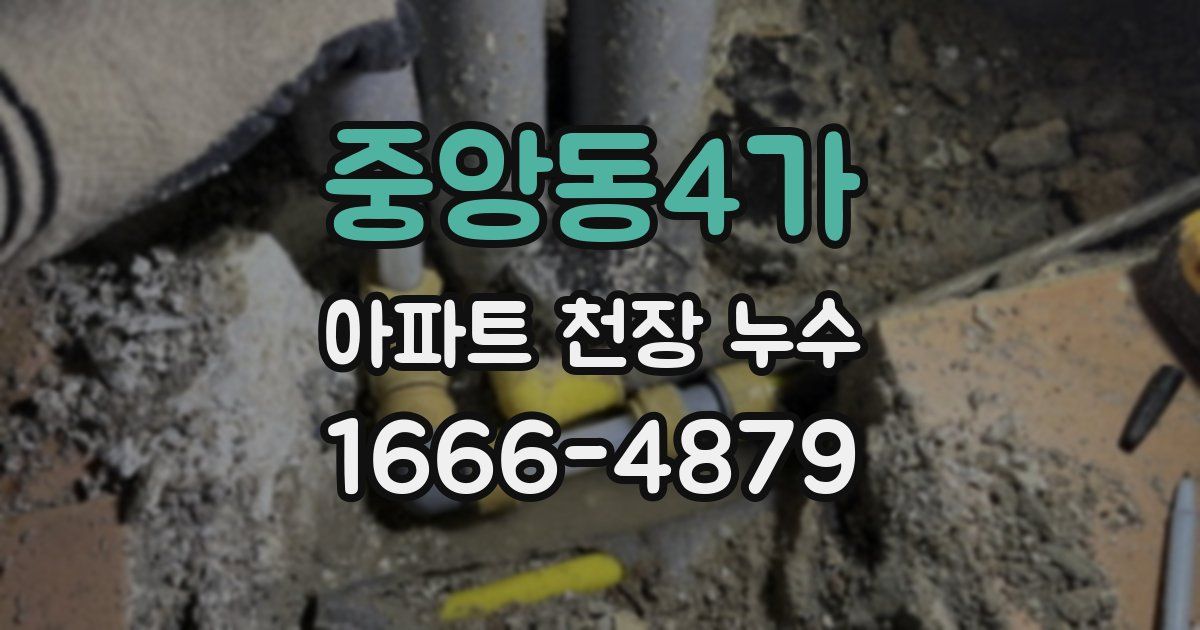 중앙동4가 아파트 천장 누수