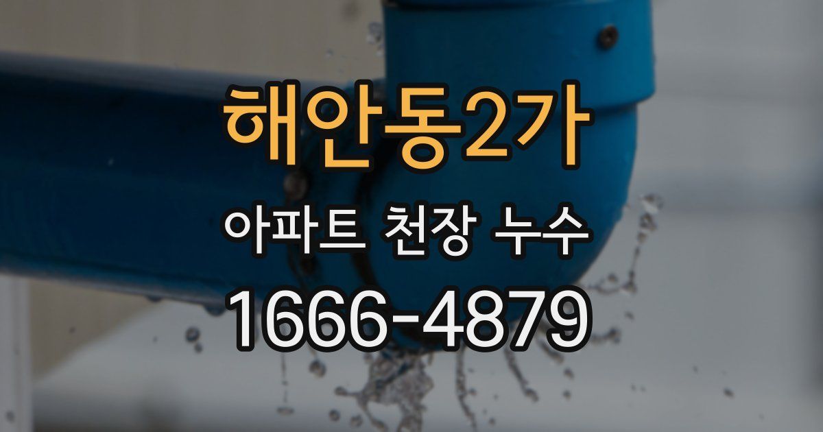 해안동2가 아파트 천장 누수