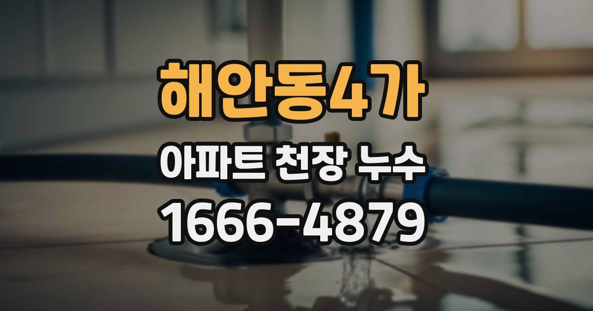 해안동4가 아파트 천장 누수