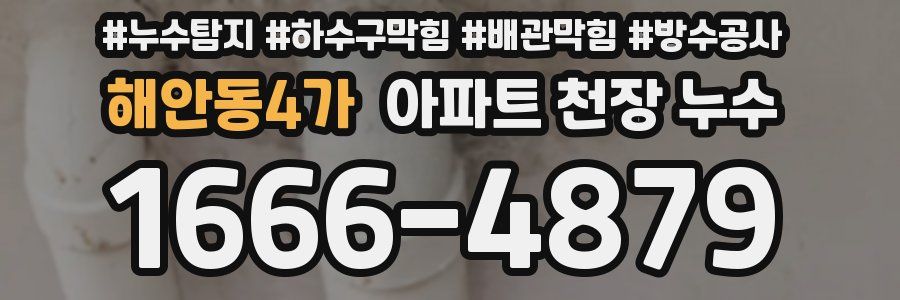 해안동4가 아파트 천장 누수