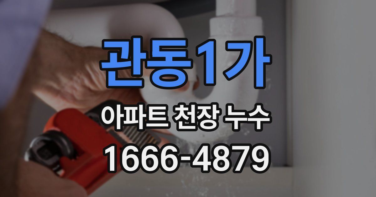 관동1가 아파트 천장 누수