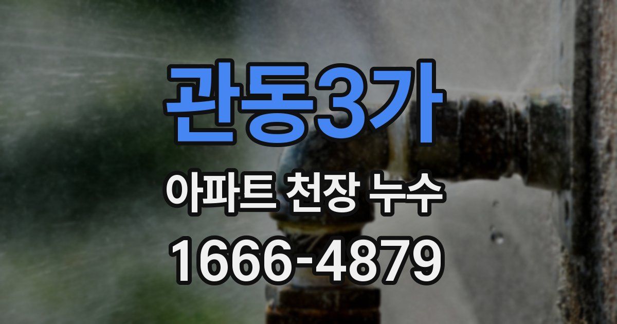 관동3가 아파트 천장 누수