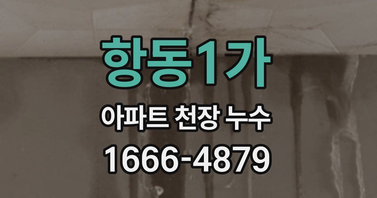 항동1가 아파트 천장 누수