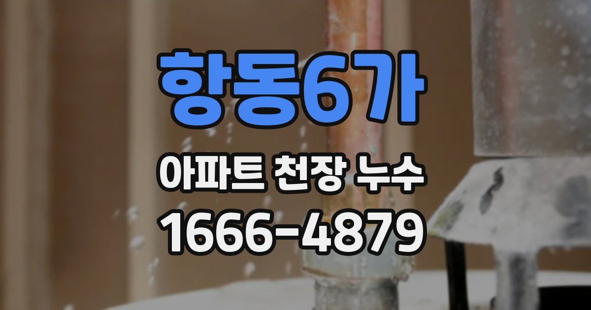 항동6가 아파트 천장 누수