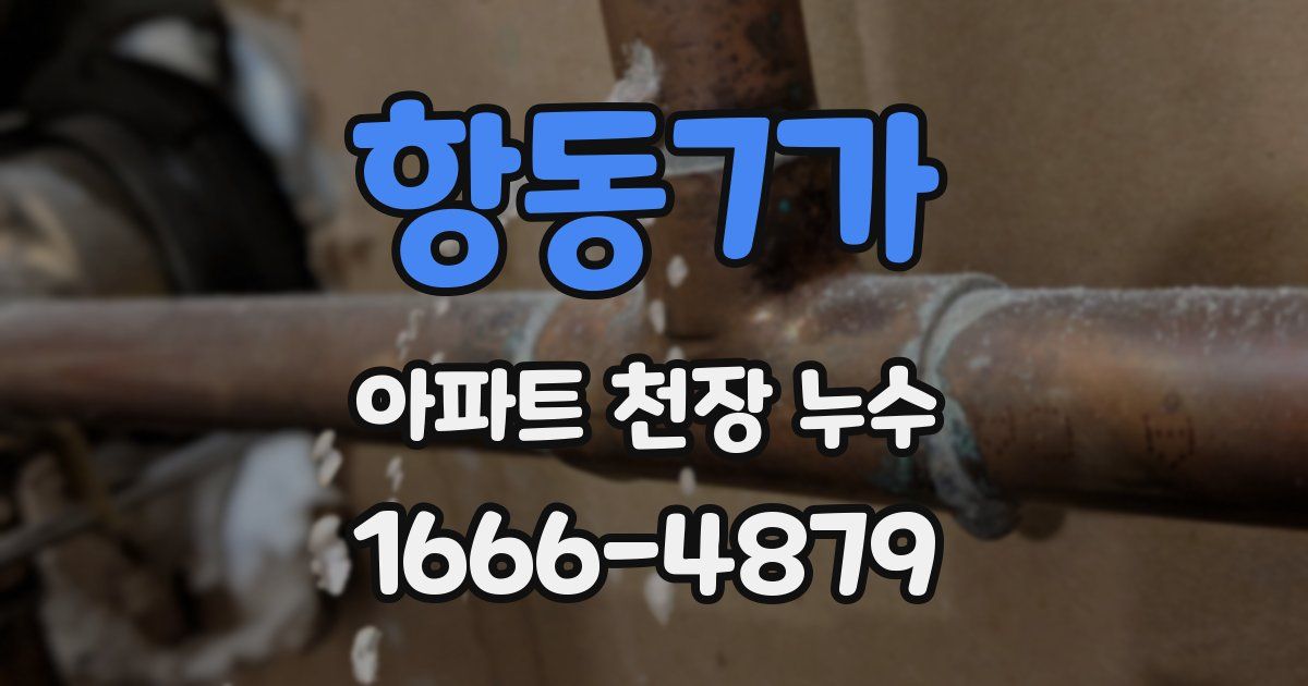 항동7가 아파트 천장 누수